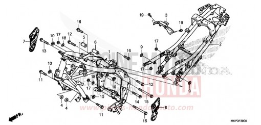 CARROSSERIE DE CHASSIS CBR500RAN de 2022